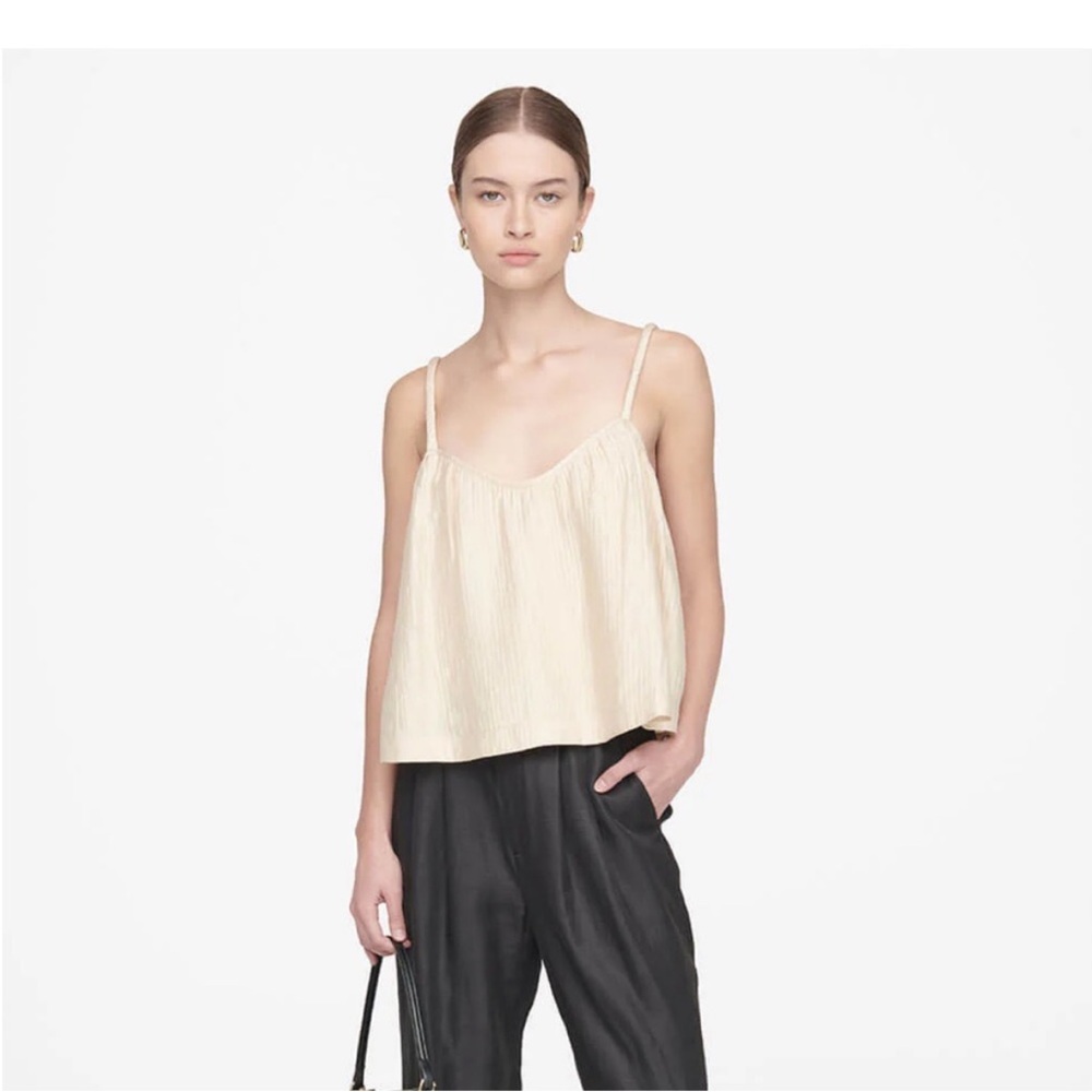 NWT Anine Bing Theodora Cream Camisole Top
